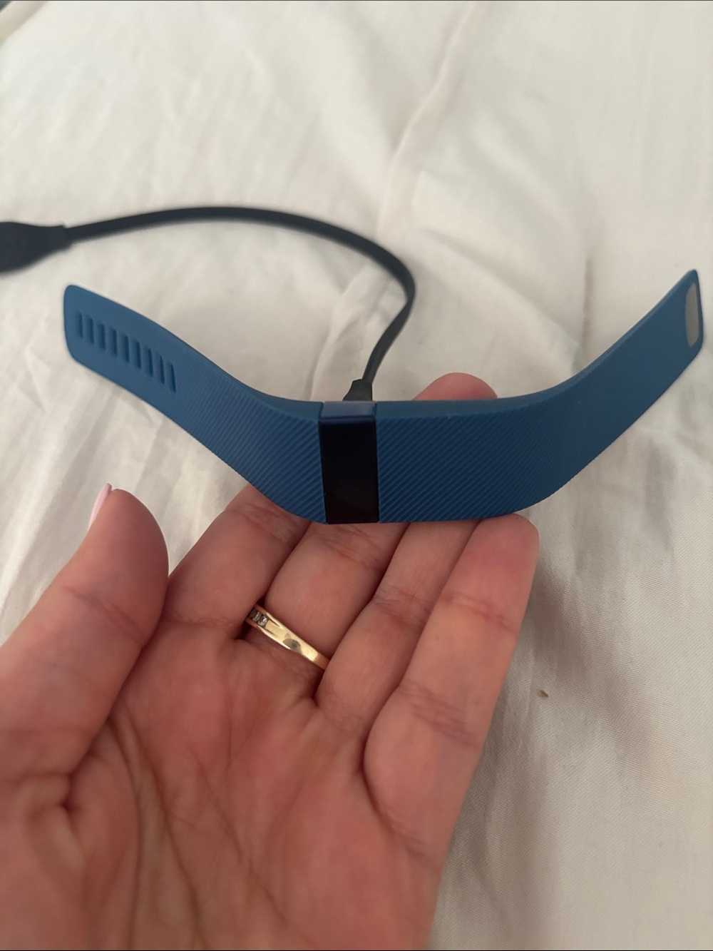 Blue Fitness Tracker Band with Black Tracker Module